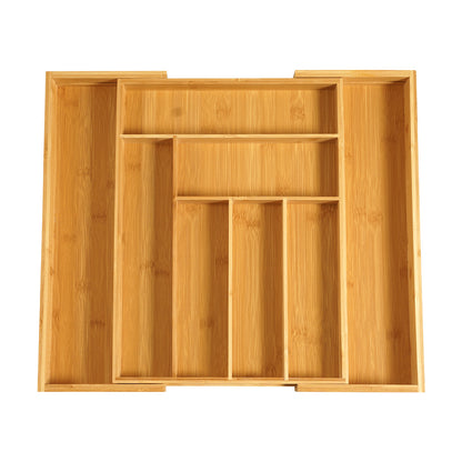 Bamboo Retractable Knife Box Drawer Storage Box