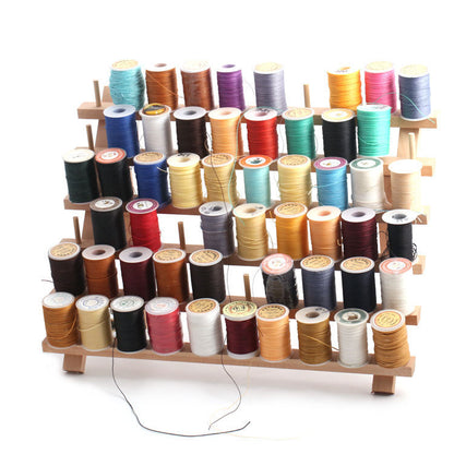 Hand-Stitched Leather Thread Round Wax Thread Storage Wire Rack