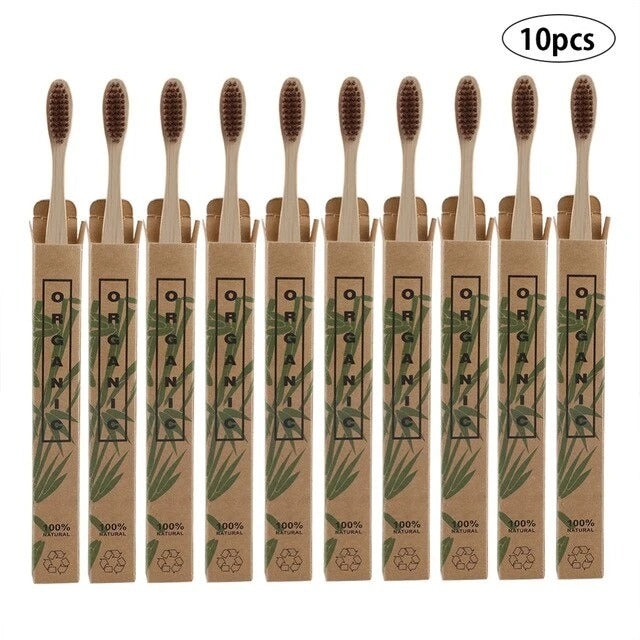 10 Bamboo toothbrushes