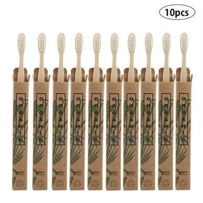 10 Bamboo toothbrushes