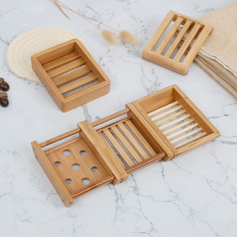 Bamboo and Wood Drain Soap Box